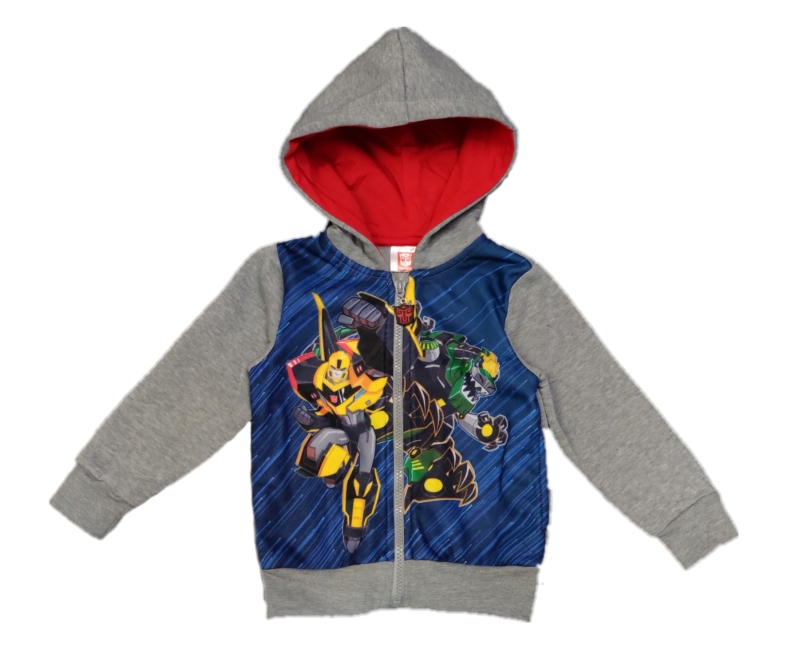 Transformers Kinder Sweatjacke in grau mit Kapuze